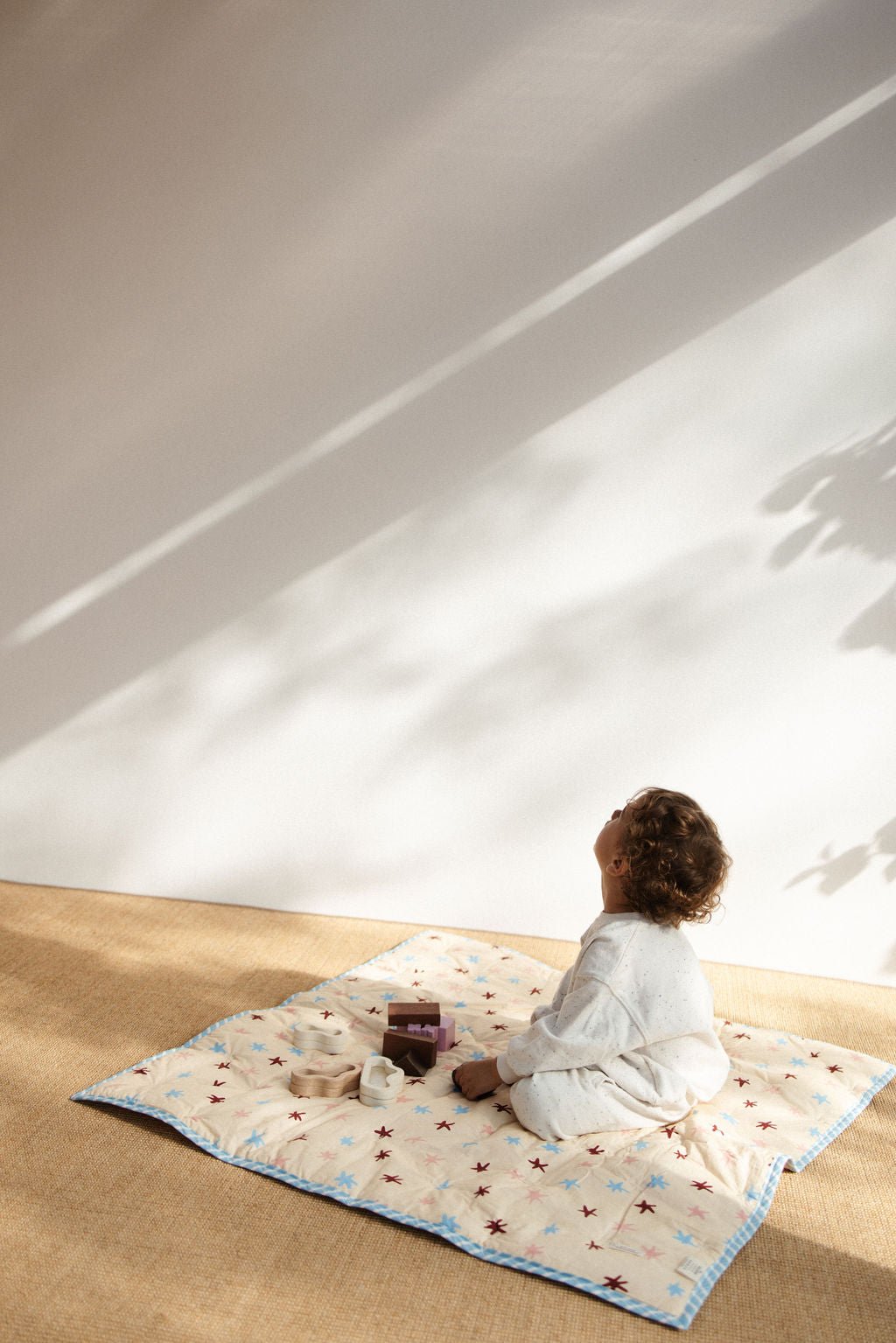 AMORE Kinderdecke "Kroko loves Stars" - Wollbebi