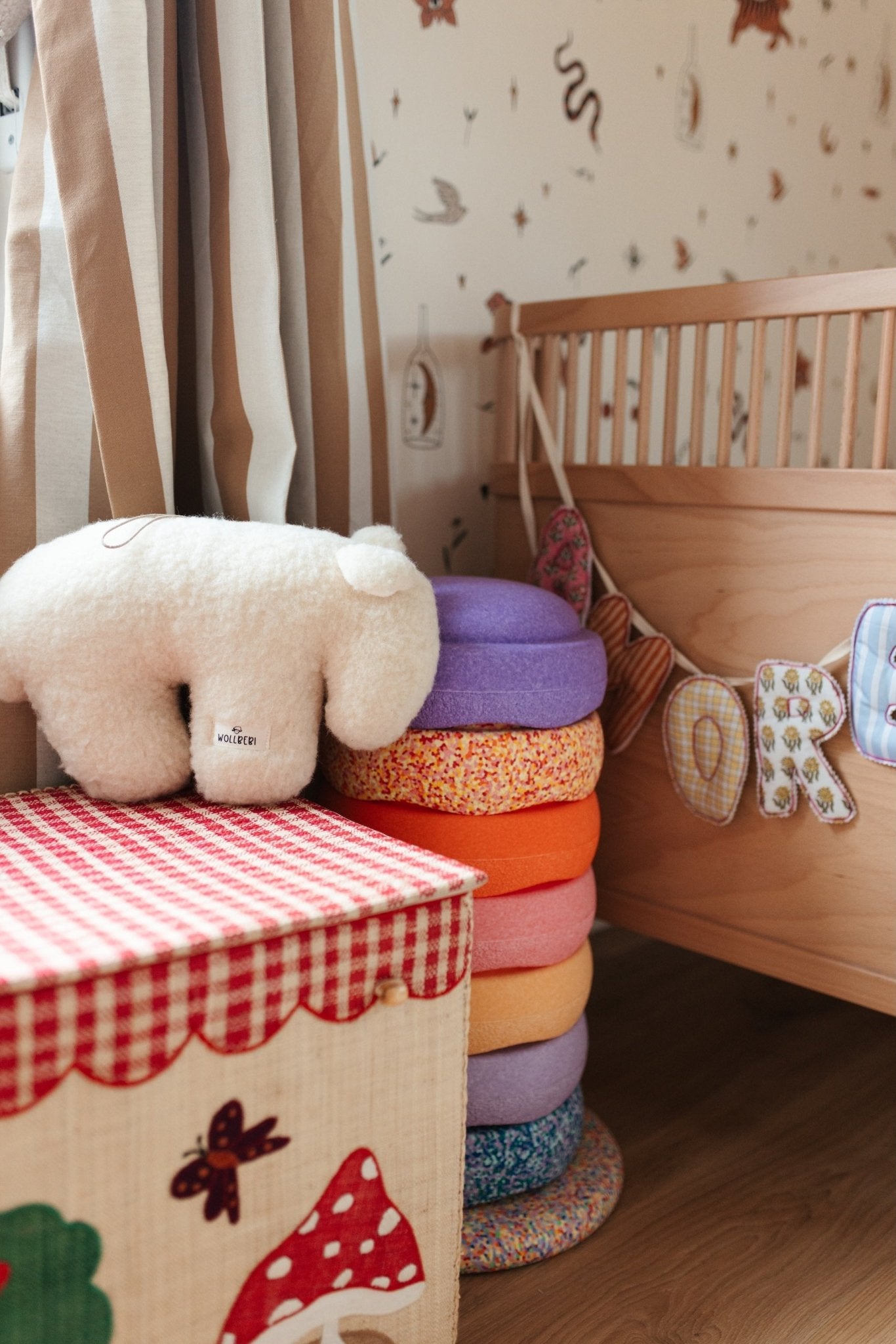 Kuscheltier Schaf "Heidi" aus reiner Schurwolle - Wollbebi