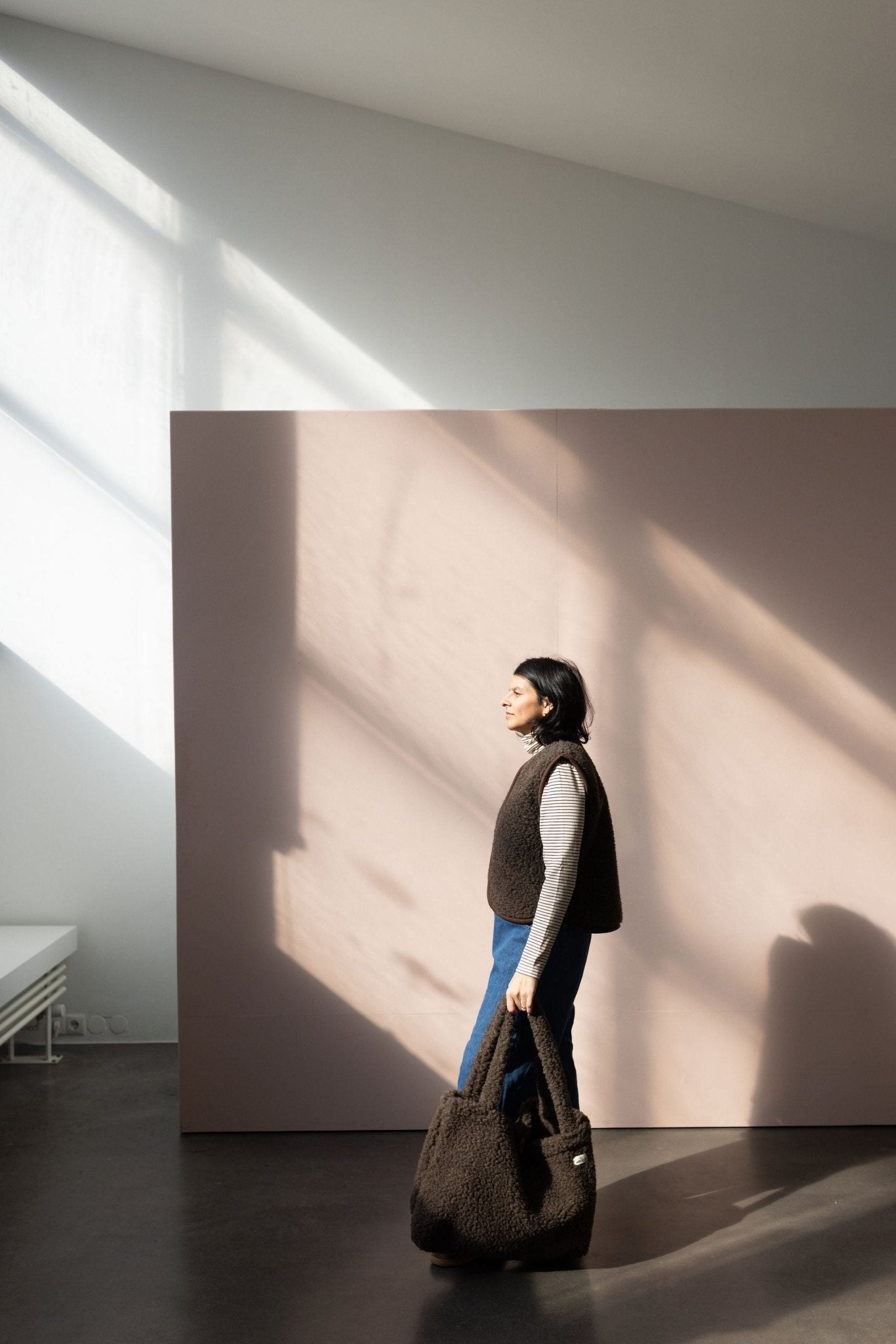 Praktische Mom Bag "Newa" aus Schurwolle - Wollbebi