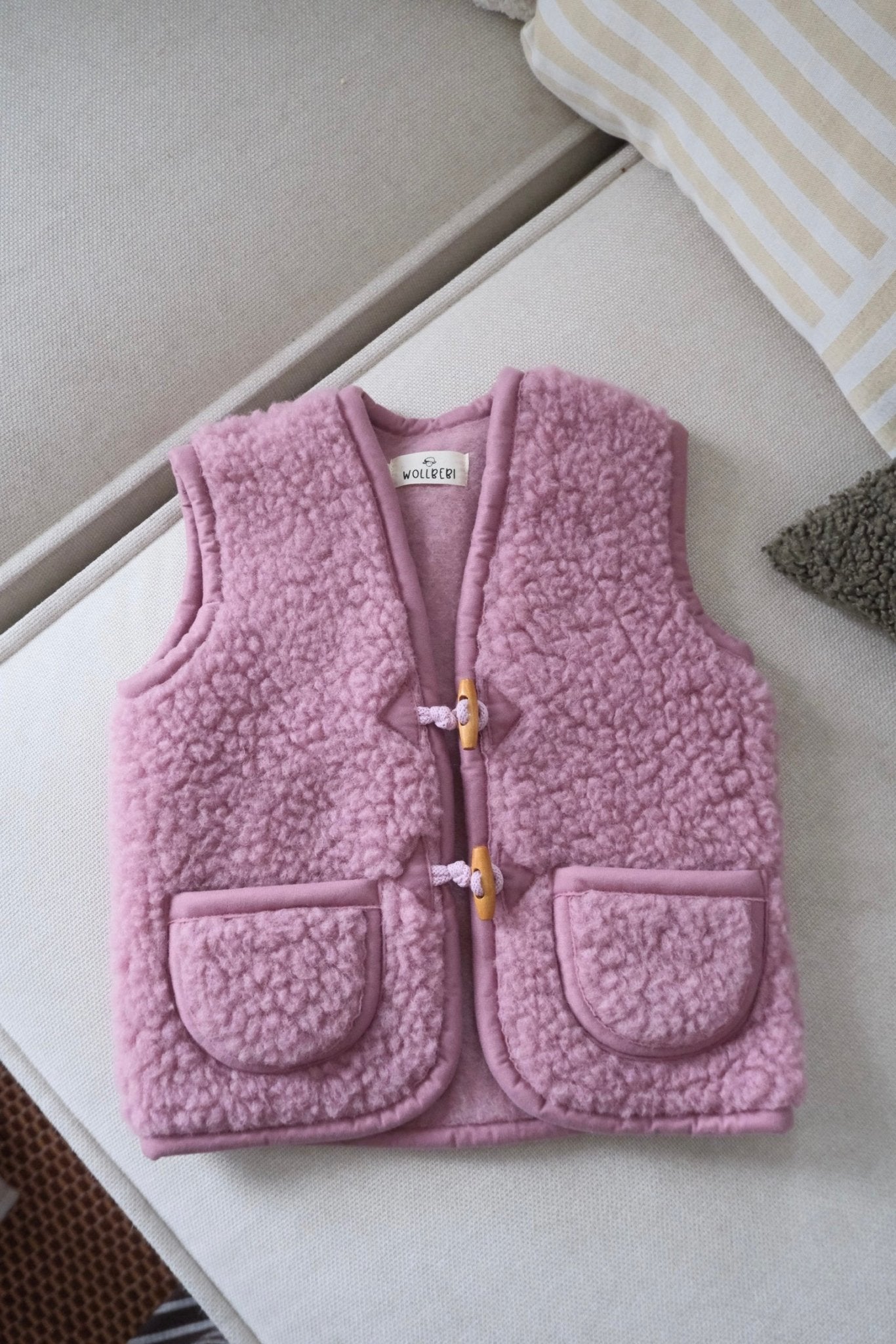Wollweste "Vintage" für Kinder und Babys - Wollbebi