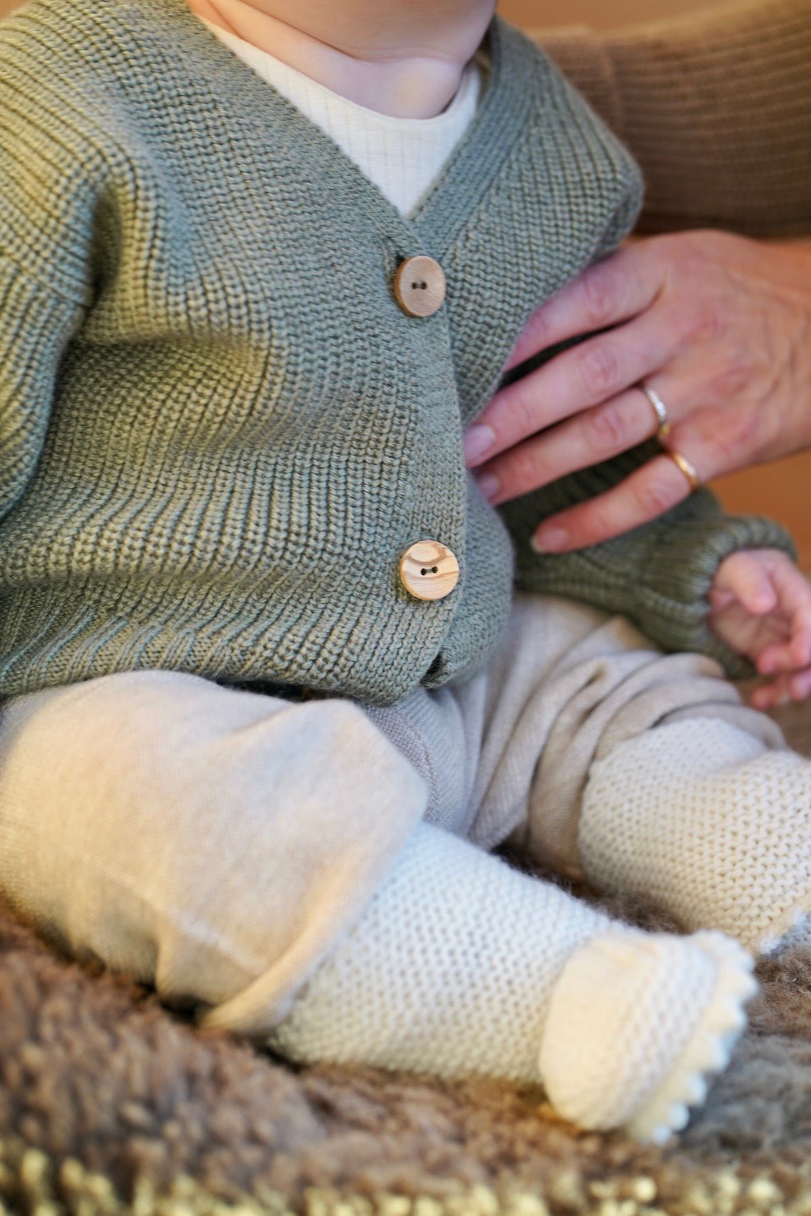 Grobstrickjacke Merino - Wollbebi
