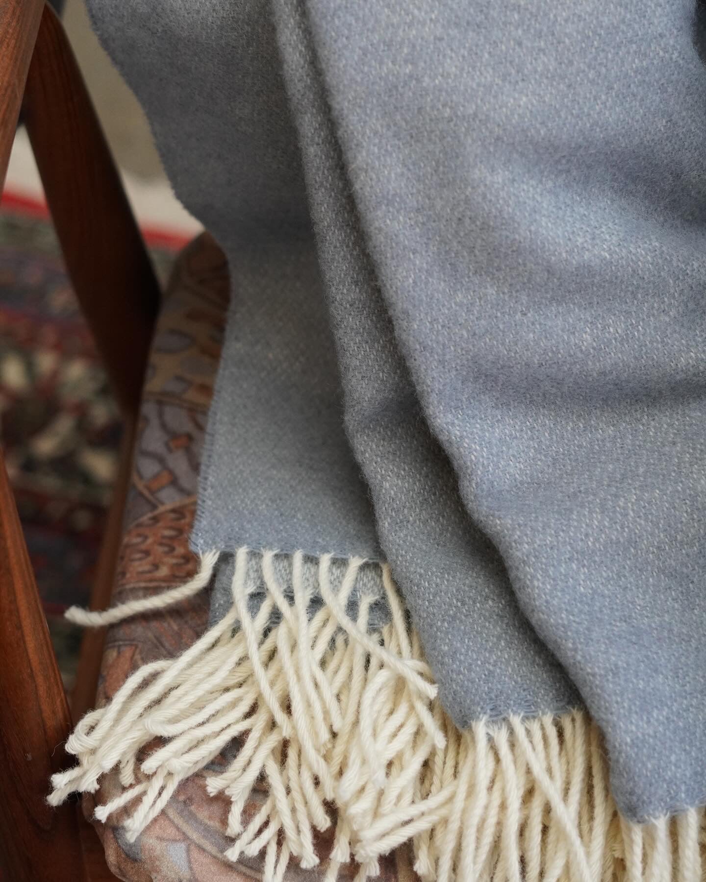 Feine Merino-Wolldecke Jacquard