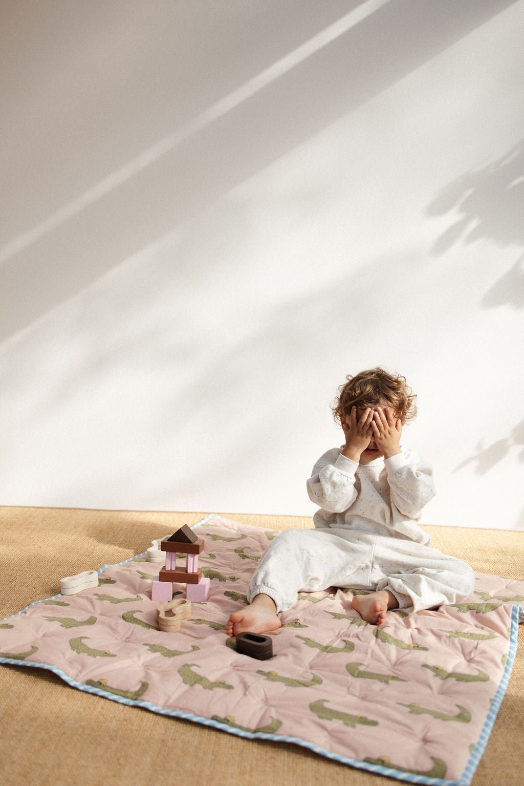 AMORE Kinderdecke "Kroko loves Stars" - Wollbebi