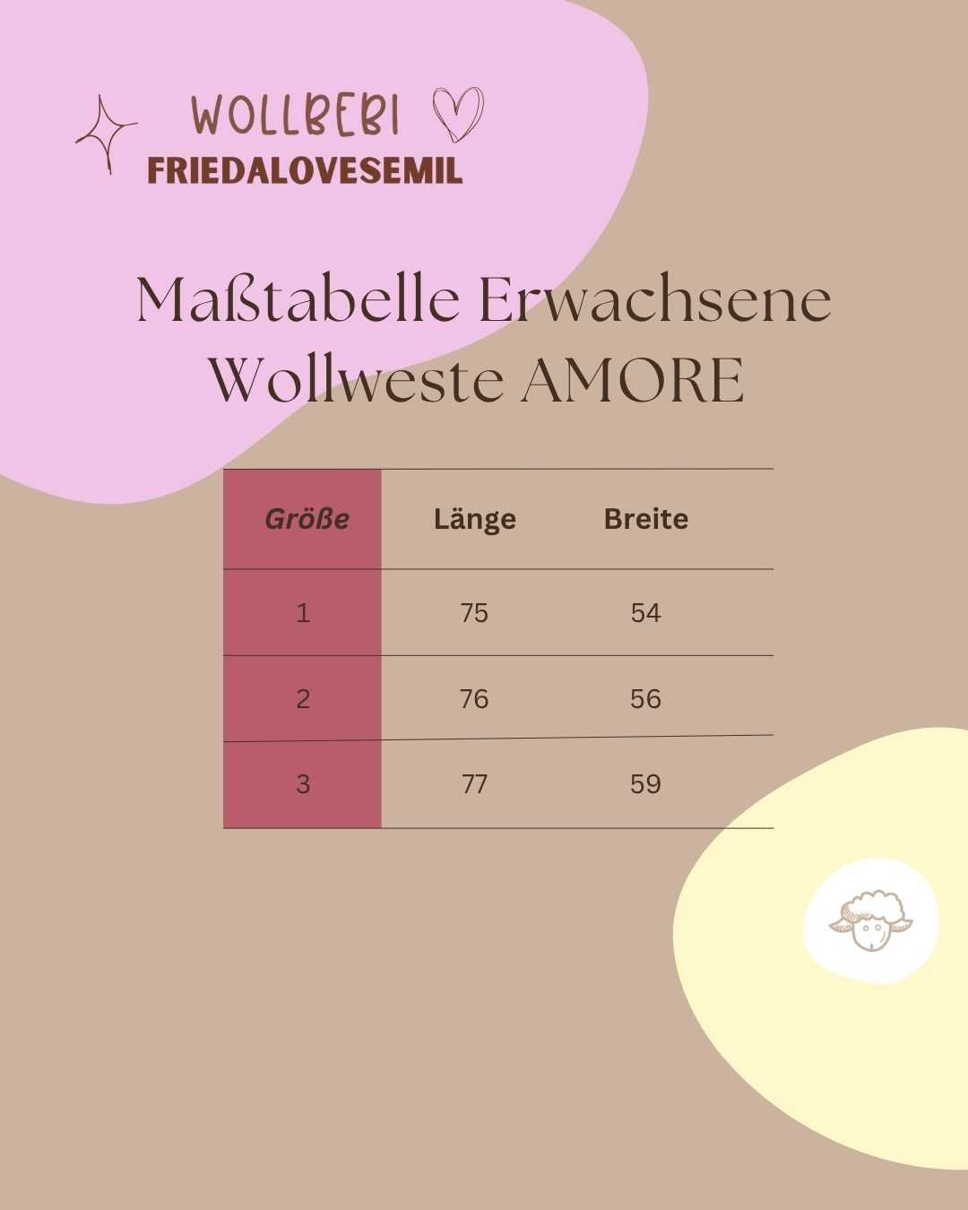 AMORE Wollweste Mama & Papa - Wollbebi