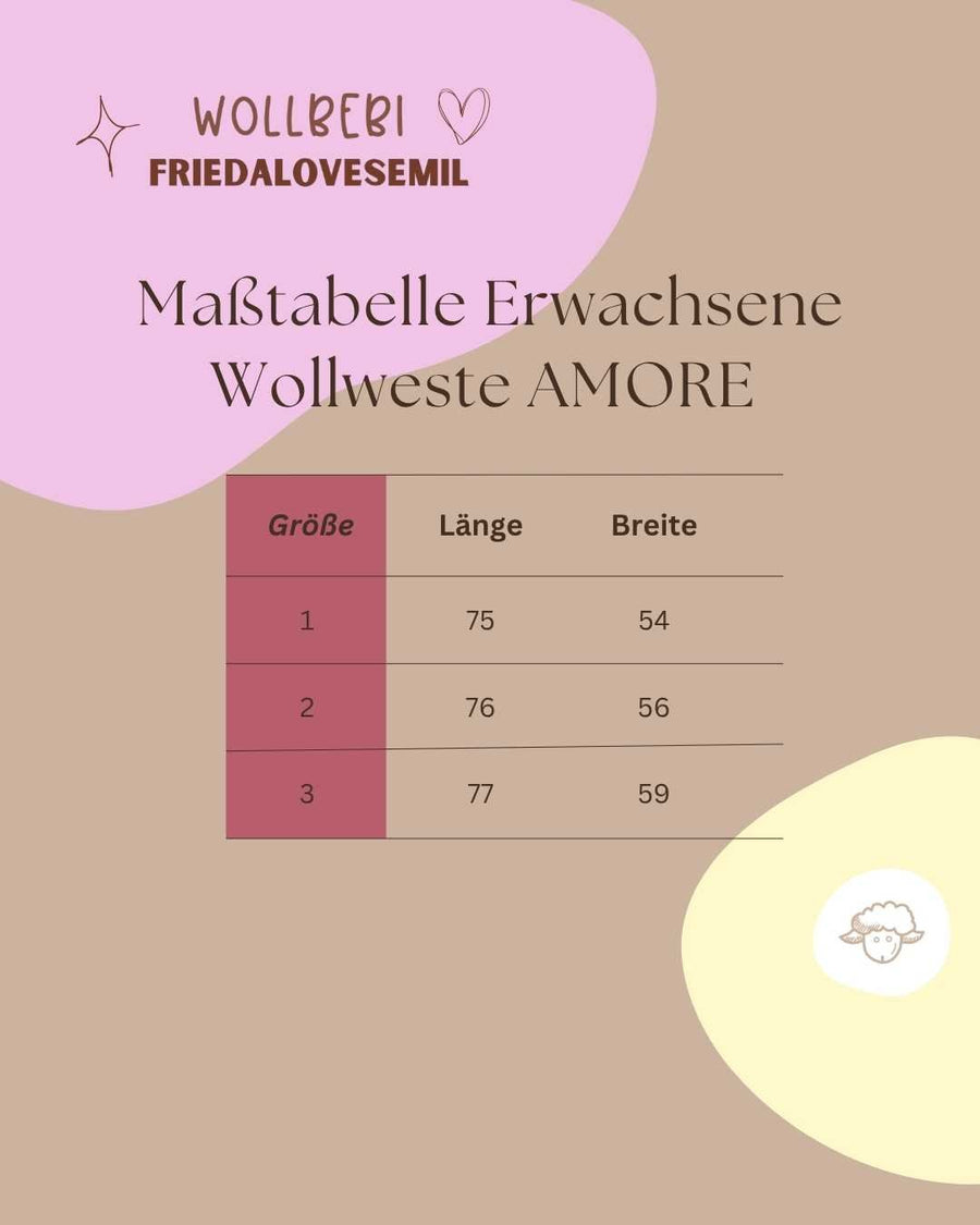 AMORE Wollweste Mama & Papa - Wollbebi