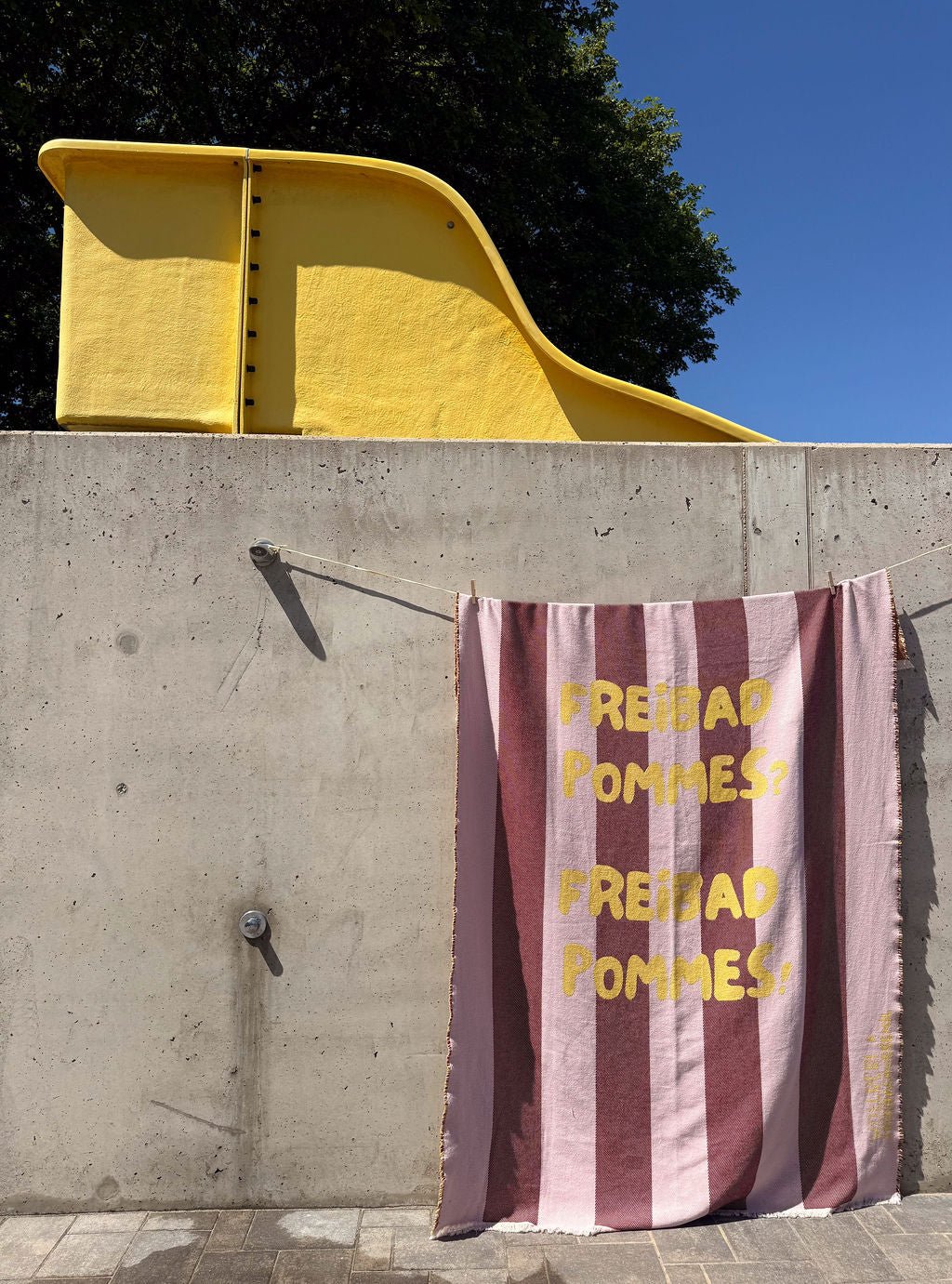 Baumwolldecke "Freibad & Pommes" ♡ - Wollbebi