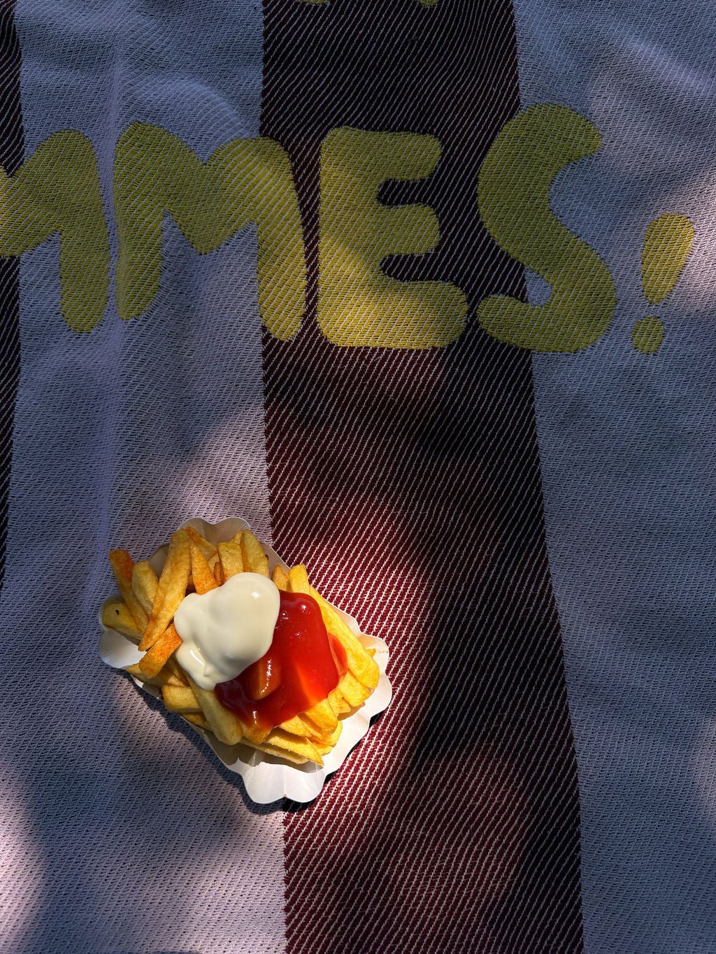 Baumwolldecke "Freibad & Pommes" ♡ - Wollbebi
