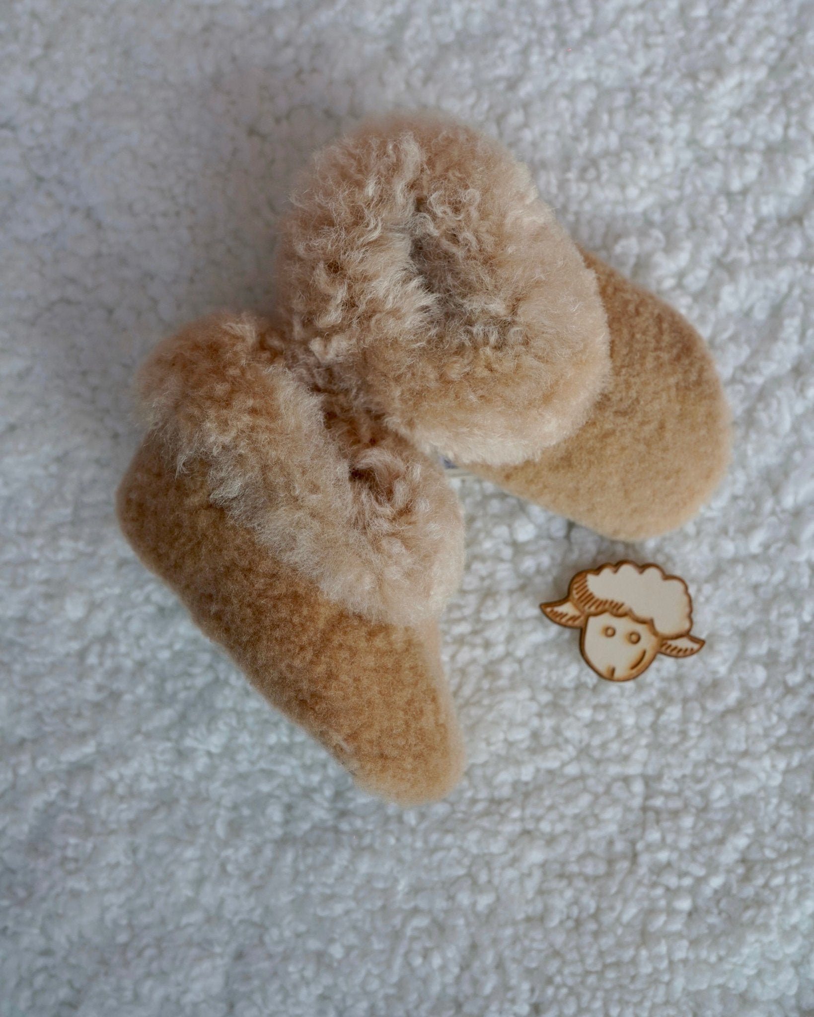 kuschelige Lammfell - Alpaka Schuhe - Wollbebi