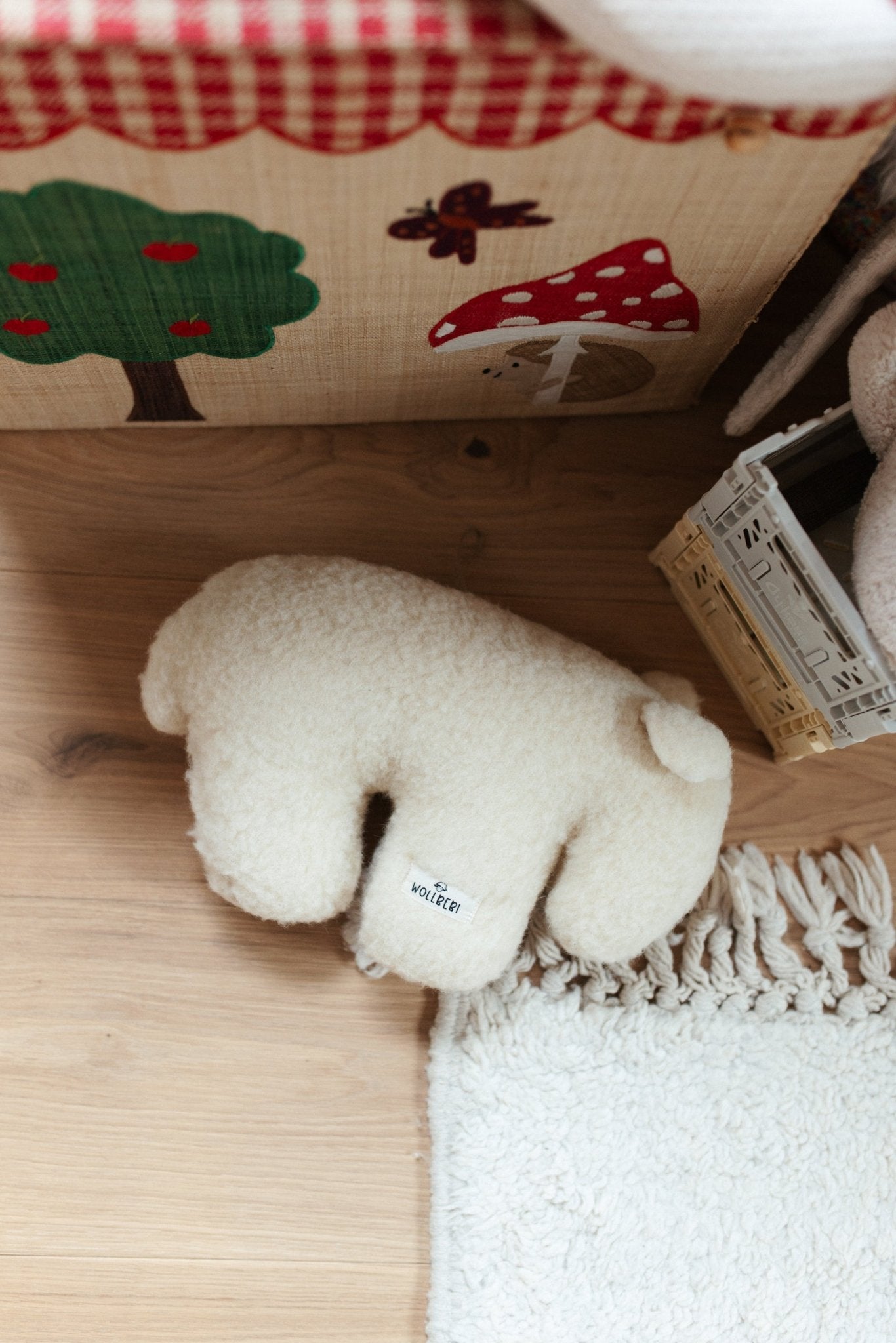 Kuscheltier Schaf "Heidi" aus reiner Schurwolle - Wollbebi