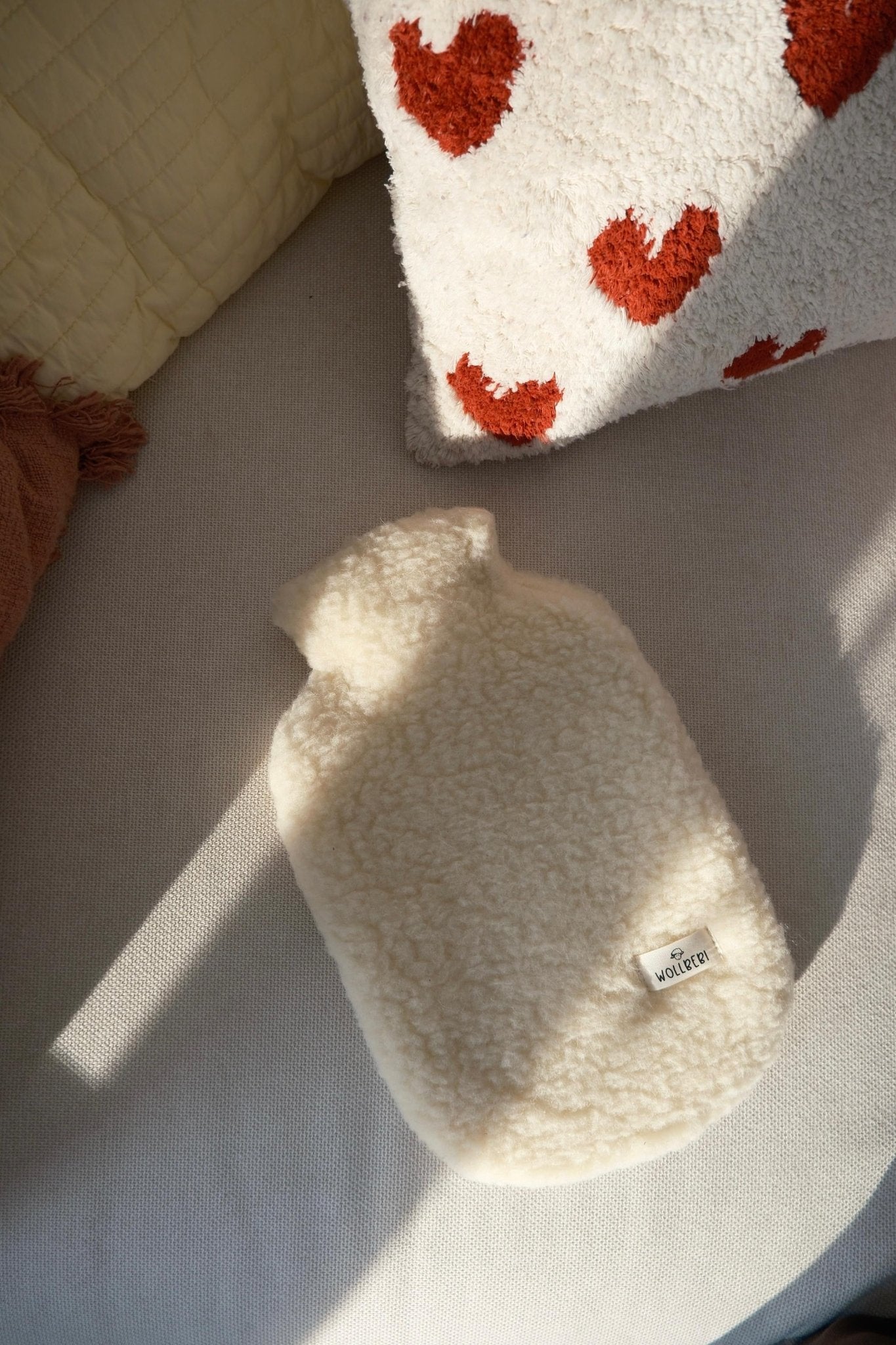 Wärmflaschenbezug inkl. Flasche aus Schurwolle - Wollbebi