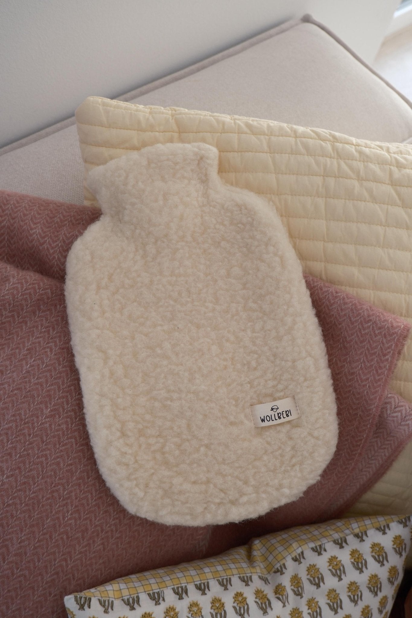 Wärmflaschenbezug inkl. Flasche aus Schurwolle - Wollbebi