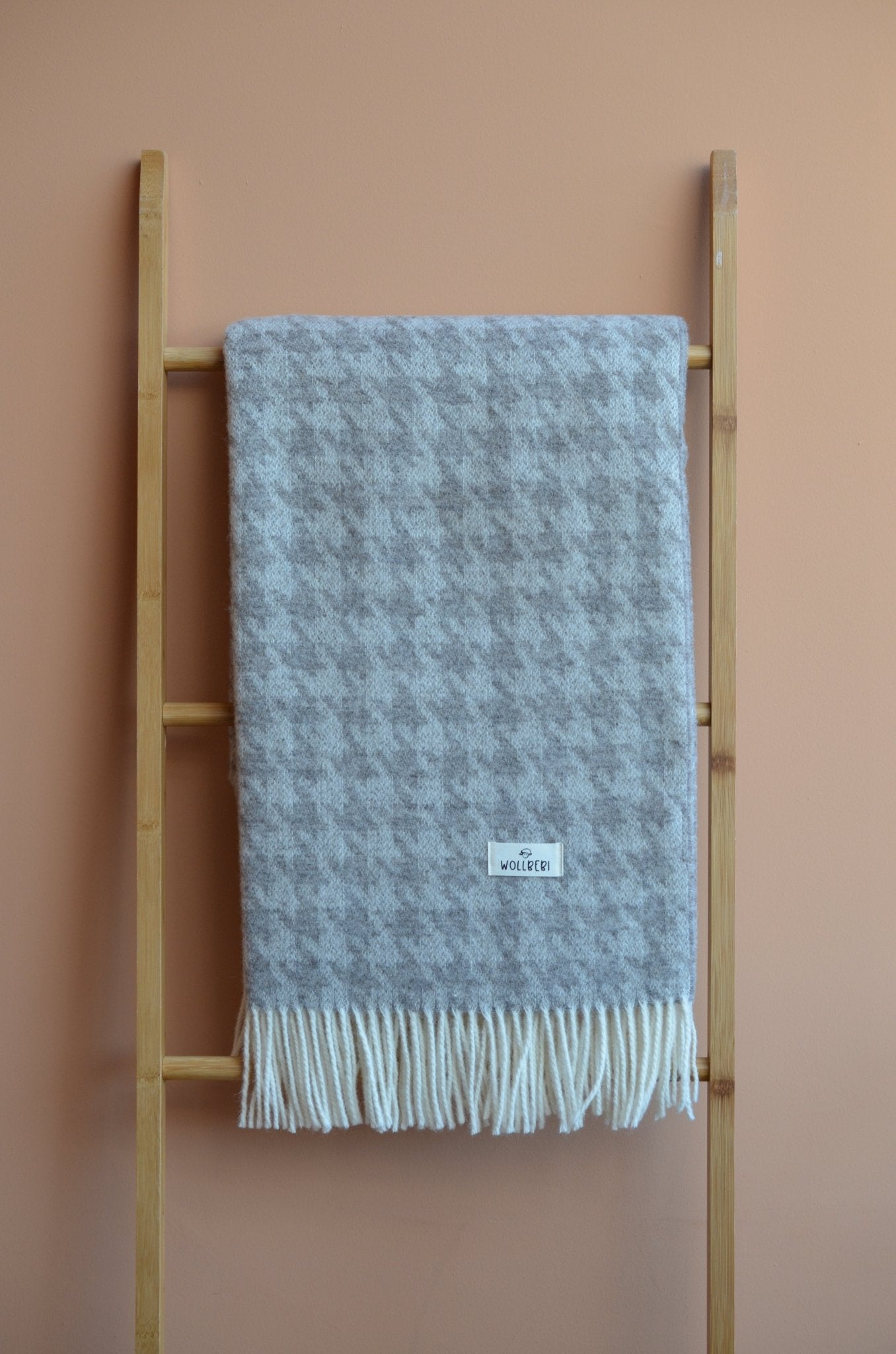 Wolldecke Hahnentritt aus Merinowolle - Wollbebi