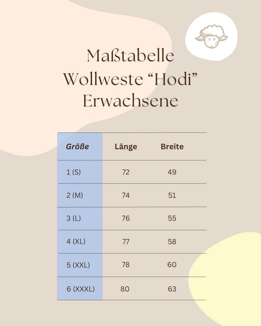 Wollweste „Hodi" mit Kapuze Damen & Herren - Wollbebi